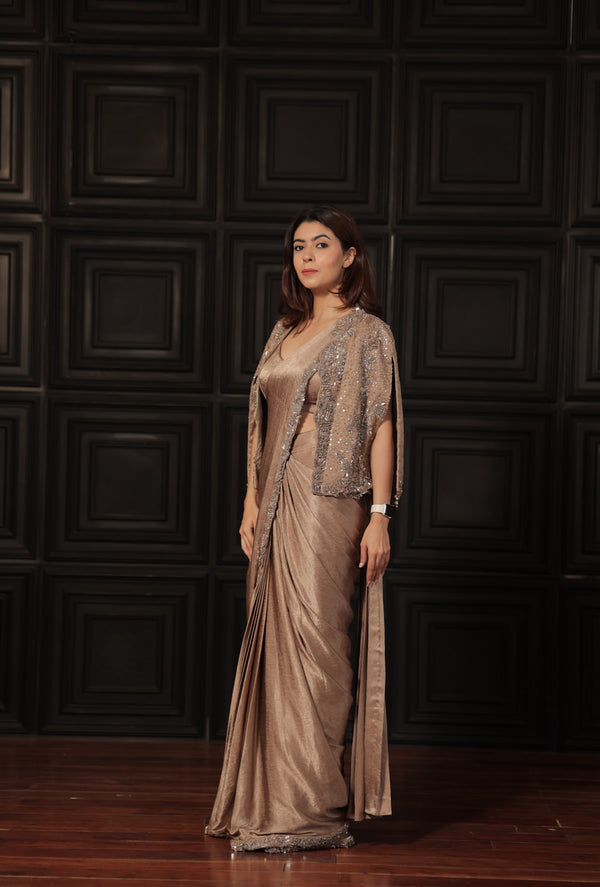 Drape Saree & Cape Set
