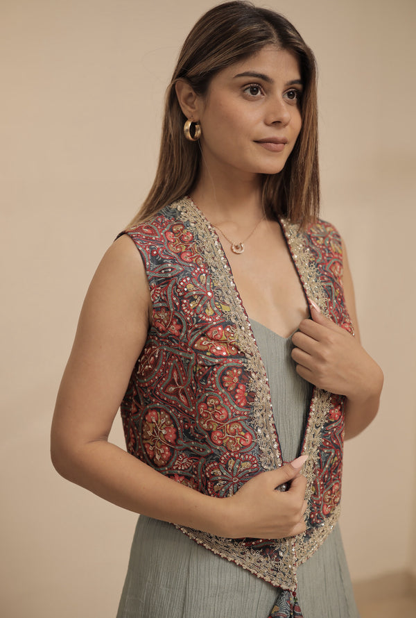 Anarkali with Cape