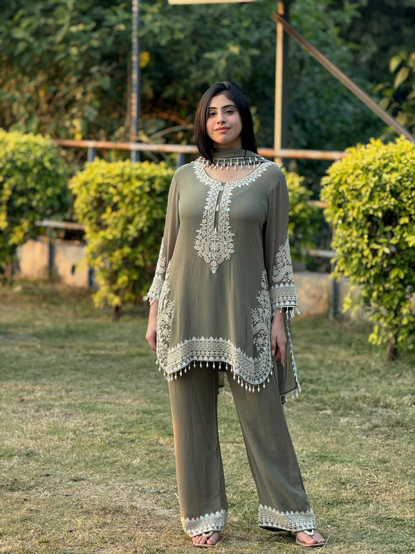 Asymmetrical Kurta Set