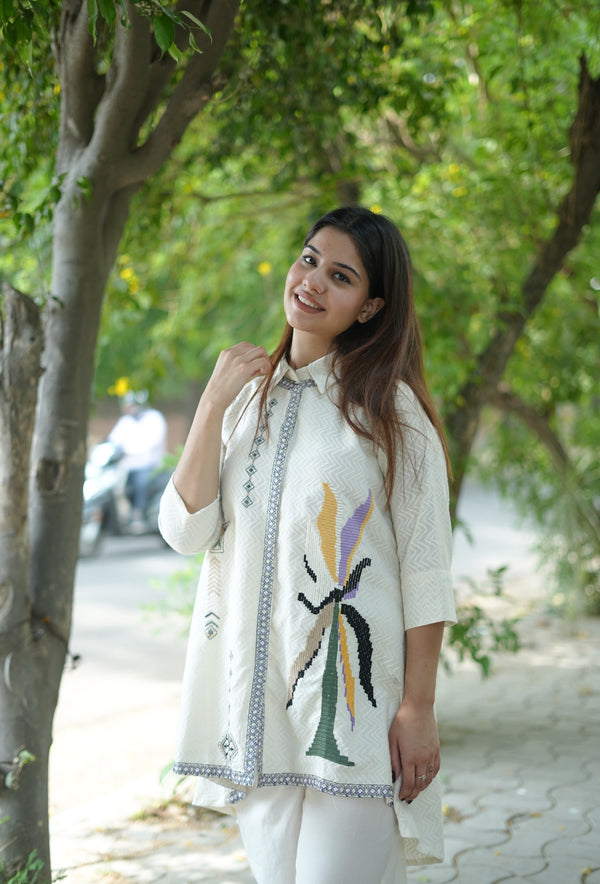 Embroidered Cord Set