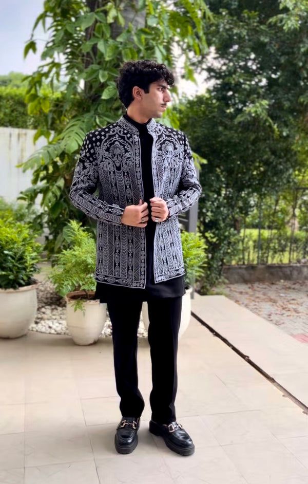 Silver Embroidered Set