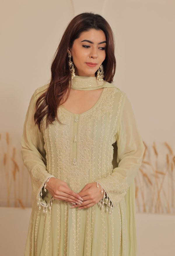 Pearlwork Anarkali