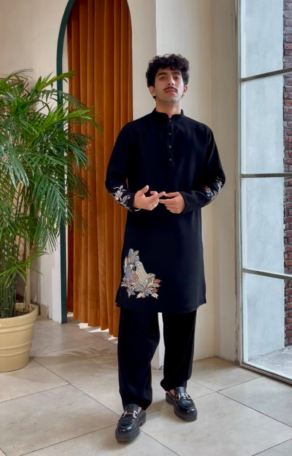 Embroidered Kurta with Salwar