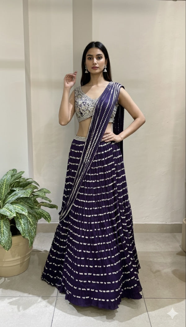 Drape Lehenga