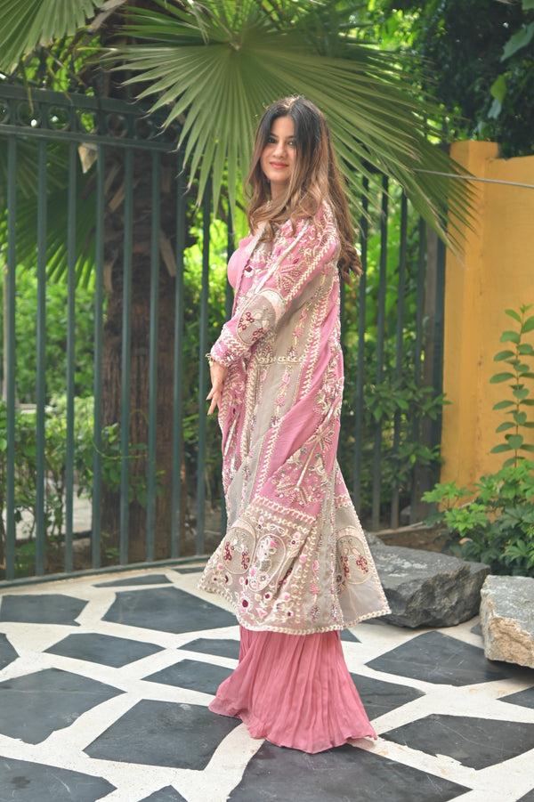 Pastel Kaleidoscope: Hand-Embroidery Cape Set