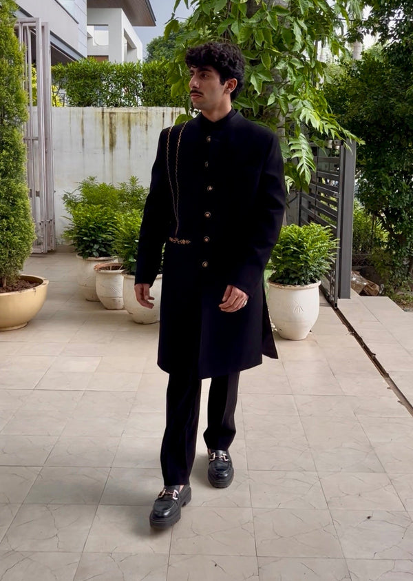 Black Indo Jacket Set