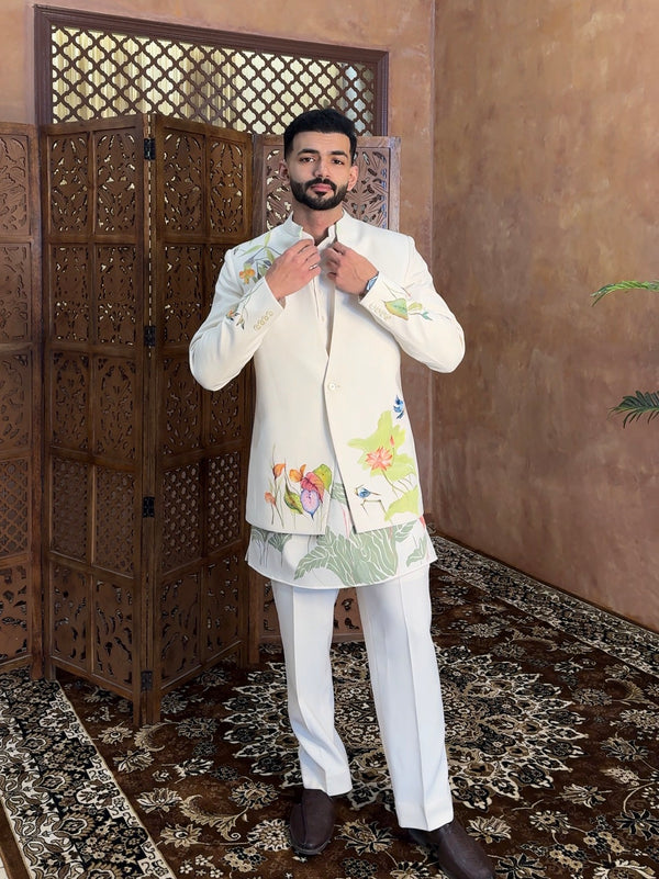 Floral Painted Kurta Set