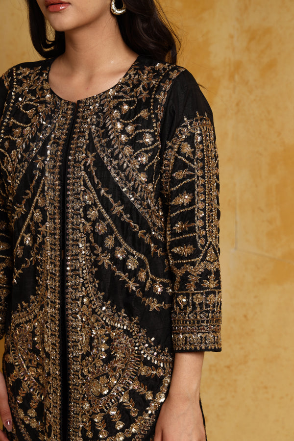 Hand Embroidered Jacket Set