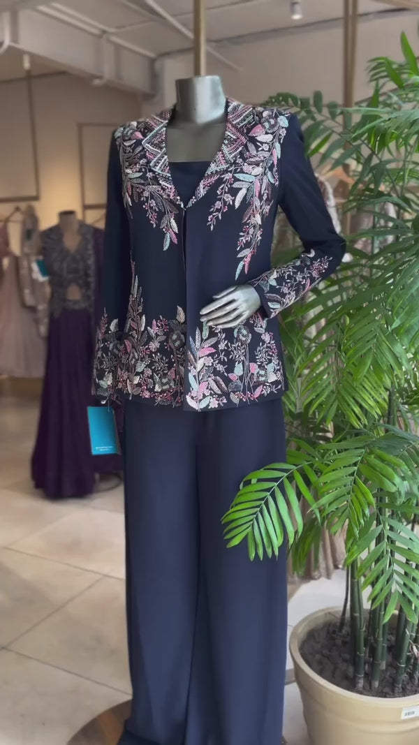 Multi-colour embroidered jacket
